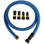 Cen-Tec Systems 95204 Antistatic Vacuum Shop Vacs with Expanded Multi-Brand Power Tool Adapter Set, 10 Ft. Hose, Blue