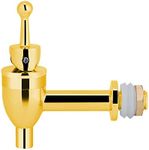 Genericer Beverage Dispenser Replacement Spigot,Copper Faucet Tap Wine Beer Barrel Beverage Drink Dispenser Replacement Spigot Chrome for Home and Party (1.2 cm) (Golden12mm)