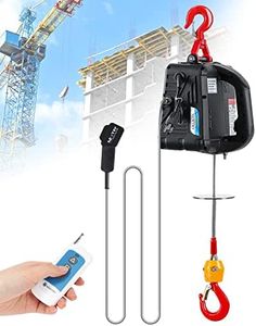 NEWTRY 3 in 1 Electric Hoist Winch 1,100lb Wireless Remote Control, Cable Remote Control, 110/120 Volt Portable Power Electric Hoist, Vertically & Horizontally, Lift 16ft/min