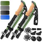 Hiker Hunger Hiking Poles Nordic Walking Sticks – Premium Folding Trekking Poles Collapsible Lightweight – Walking Poles for Seniors Women Men – 2 Pack