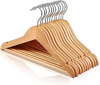 Baby Wooden Coat Hangers 36cm – 20-Pack - Solid Wood Hanger with Bar