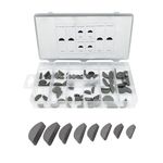 Woodruff Crank Way Key Assortment Kit 80pcs Stainless Steel Woodruff Keys,8 Kinds of Woodruff Key,Moon Gear Shaft Drive Flywheel Pulley Crank Fasteners with Plastic Box for Mechanical Industry