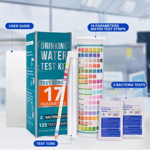 Homcoice 17-in-1 Water Test Kit – 125 Strips & 2 Bacteria Tests for Home, Well, Tap