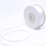 Capesaro White Ribbon - Solid Color Satin Ribbon,1/8 inch x 100 Yards Double Face Gift Ribbon for Crafts