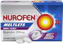 Nurofen Meltlets Pain Relief Berry Burst 200mg Ibuprofen 24 Pack, Blue