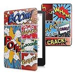 kwmobile Case Compatible with Amazon Kindle Paperwhite 11. Generation 2021 Case - eReader Cover - Comic Book Symbols Multicolor