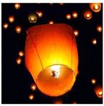 EVOLON DEALS Colorful Make A Wish High Flying Sky Ballon Hot Air Lantern with Fuel Wax Candle Pack of 25 Sky Air Balloon