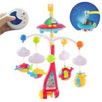 Kiditos Musical Cot Mobile with Battery Operated Rotation R/C Control 108 Beautiful Songs