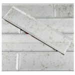 Lovdeco Peel and Stick Beveled Antique Mirror Tile Subway Mirror Glass Backsplash 3x12 Inch for Kitchen Bathroom Wall (20 Pcs, 5 SQ.FT.)