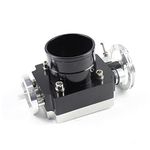 65MM Universal Aluminum Billet CNC Throttle Body For 2.5" Inch Intake Manifold Black