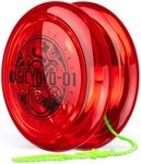 Looping Yoyo D1 Responsive YoYo for Kids Beginners, 2A Loop Yo yo Starter Yo-Yo Easy to Play Basic String Tricks (Red)