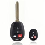 Key Fob Remote Replacement Compatible with Toyota Corolla 2014 2015 2016 2017 2018 2019/Camry 2014-2017/Tacoma 2016-2018 Keyless Entry Remote Control Car Key HYQ12BDM, H chip (1pcs)