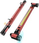 Work Light【AUTO ON/Off】 3000LM LED Work Light 5200mAh Under Hood Work Light with Hooks, Portable Magnetic Rechargeable Cordless Work Light for Mechanic/Car Repairing/Garage-Red