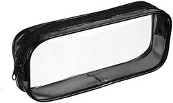 Black Clear pencil case Clear Plast