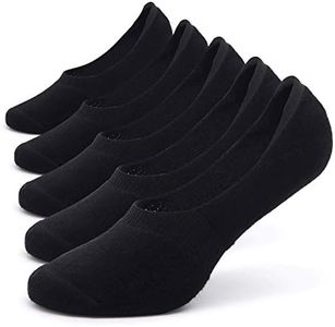 Pareberry Women's Thick Cushion Cotton Athletics Casual Low Cut Flat Non-Slip Boat Liner No Show Socks-5/10 Pack (Shoe Size: 9-11.5, Black)