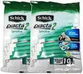Schick Exacta2 Sensitive Disposable Razor, 10 Count(Pack of 2)