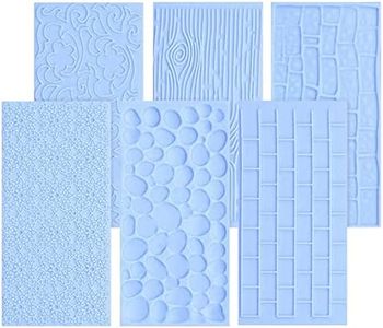 Grosun 6 Packs Fondant Impression Mat Fondant Texture Mats Clay Mold Set Lace Embossing Mat Fondant Cake Embossed Impression Sheets for Cake Decorating