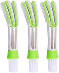 Funny Tool Mini Duster for Car Air Vent, Set of 3 Automotive Air Conditioner Cleaner and Brush, Dust Collector Cleaning Cloth Tool for Keyboard Window Leaves Blinds Shutter Glasses Fan