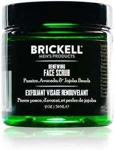 Brickell Men's Renewing Face Scrub for Men, Natural & Organic Exfoliating Facial Scrub - 2 oz