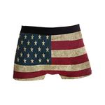 Linomo Men's Boxer Briefs Vintage USA American Flag Boxers Shorts Underwear Underpants