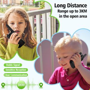 AWANFI Kids Rechargeable Walkie Talkies – Long Range, 2-Pack