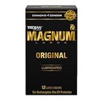 TROJAN Magnum Original Lubricated Latex Condoms, Large Condoms, 12 Count