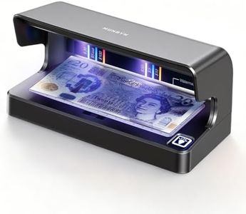 MUNBYN IMC26 UV Money Detector, Portable Counterfeit Bill Checker with UV & White Light, Rechargeable, Auto On/Off, Multi-Currency Cash、ID UV Feature Inspection for Retail、Small Business