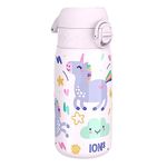 ION8 Kids Water Bottle (350ml) Leak-proof & BPA Free Thermal Drinking Bottle, Triple Lock Lid to Prevent Spills & Hide Away Handle, Made With Vacuum Insulated ThemoShield Stainless Steel, Unicorns