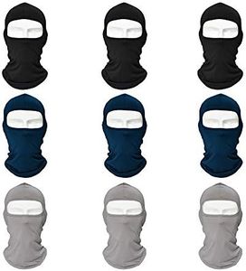 9 PCS Ultra-Thin Summer Balaclava Sun Dust Face Mask, Winter Windproof Protection Full Face Mask, Breathable Neck Cover for Cycling Motorcycle