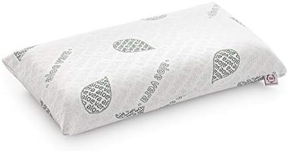 Textilhome - Cuscino Memory Foam - 70 cm - Tessuto ecologico in aloe vera, anima in visco puro al 100% naturale - Doppio rivestimento con cerniera. Adattivo termoregolato.