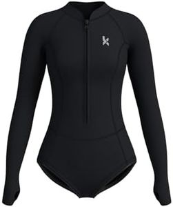 KMT Wetsuit for Women, Womens Long Sleeve Shorty Wet Suits 2mm Front Zipper Springsuit