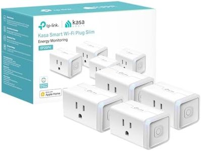 Kasa Smart Plug Mini 15A, Apple HomeKit Supported, Smart Outlet Works with Siri, Alexa & Google Home, UL Certified, App Control, Scheduling, Timer, 2.4G WiFi Only, 4 Count (Pack of 1) (EP25P4), White