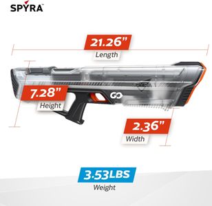 Spyra GO Electronic Water Gun – Rechargeable High-Power Blaster