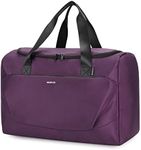 ECOHUB 30L Travel Duffle Bag, Water-Resistant Weekender Overnight Bag, Lightweight Carry on Bag with Trolley Sleeve for Airlines, Recycled Gym Bag for Women and Men (Purple)