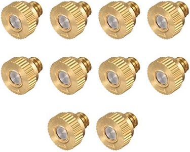 uxcell Brass Misting Nozzle - 10/24 UNC 0.1mm Orifice Dia Heads for Outdoor Cooling System - 10 Pcs