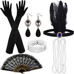 ASTARON 1920s Flapper Accessories Set, Fashion Roaring 20's Theme Set