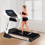 91-Durafit Ranger | 7 HP Peak DC Motorized Treadmill | 18 Level Auto Incline | Home Cardio | Max Speed 18 Km/Hr | Max User Weight 150 Kg | Spring Suspension Technology