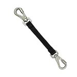 Heavy Duty Prong Collar Safety Clip for Dog Harnesses, Prong, Pinch Collar, Gentle Lead Double Ended Clasp Dog Safety Clip with Locking Buckle (Black)