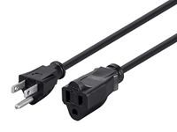 Monoprice 105301 15 ft 16AWG Power Extension Cord Cable - Black