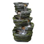 Bond Manufacturing Y95867 Artesian 40" Tall Lighted Garden Fountain, Gray