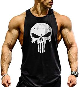 Cabeen Uomo Palestra Canotta Smanicato Bodybuilding Canottiera Gym Cotone Sport Tank Top