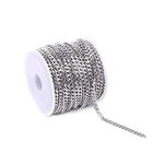 33Feet Stainless Steel Chunky Curb Chains Twisted Links Chain Bulk with Spool Chain for Jewelry Making, Stainless Steel Chain for Necklace Jewellery Accessories Belt Jeans Making Chains Women Men