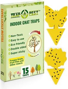 15 pcs Gnat Traps for House Indoor, Fungus Gnat Sticky Traps for Plants, Sticky Traps for Gnats - Plant Sticky Traps for Bugs, Sticky Fly Traps for Plants Trap Fungus Gnat, Fruit Fly and Other Insects
