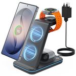 JoyGeek Wireless Charger for Samsung&Android: 3 in 1 Charging Station for S26/S25/S24/S23/S22/S21/S20/Note20/Z Fold&Flip, Galaxy Watch8/7/6/5/4/3/Active2/1, Buds 3 Pro