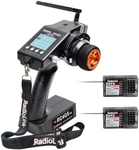 ATA HOBBY Radiolink RC4GS V3(V2 Upgrade) 5 Channel RC Radio Transmitter and 2Pcs R6FG Receiver with Gyro 2.4ghz 400M Remote Controller Kit for Car/Boat/Crawler/Tank/Drifting/Buggy with Lanyard