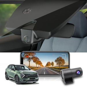 Fitcamx Dashcam Cámara Coche 2160P+1080P Adecuado para Kia Sportage 2022 2023 (5th Gen), OEM Dashcam 4K UHD Video WiFi, Grabación en Bucle, G-Sensor, WDR Dash CAM, Plug & Play, Tarjeta de 128 GB