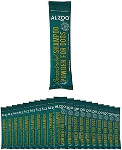 ALZOO Concentrated Shampoo Powder for Dogs, Specially Formulated for Dogs with Sensitive Skin, 100% Plant-Based Active Ingredients, Vanilla Fragrance, Pack of 20