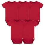 Gerber Unisex-Baby 5 Pack Onesies Multi-Packs Bundle Interlock 180 Gsm, Red, 12 Months