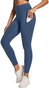 Ewedoos Leggings with Pockets for Women High Waisted Athletic Workout Compression Leggings Tummy Control Yoga Pants Women Indigo
