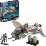 Mega Halo Action Figure Building Toy, UNSC Arctic Burn Wasp with 342 Pieces and 2 Poseable Figures, for Collectors